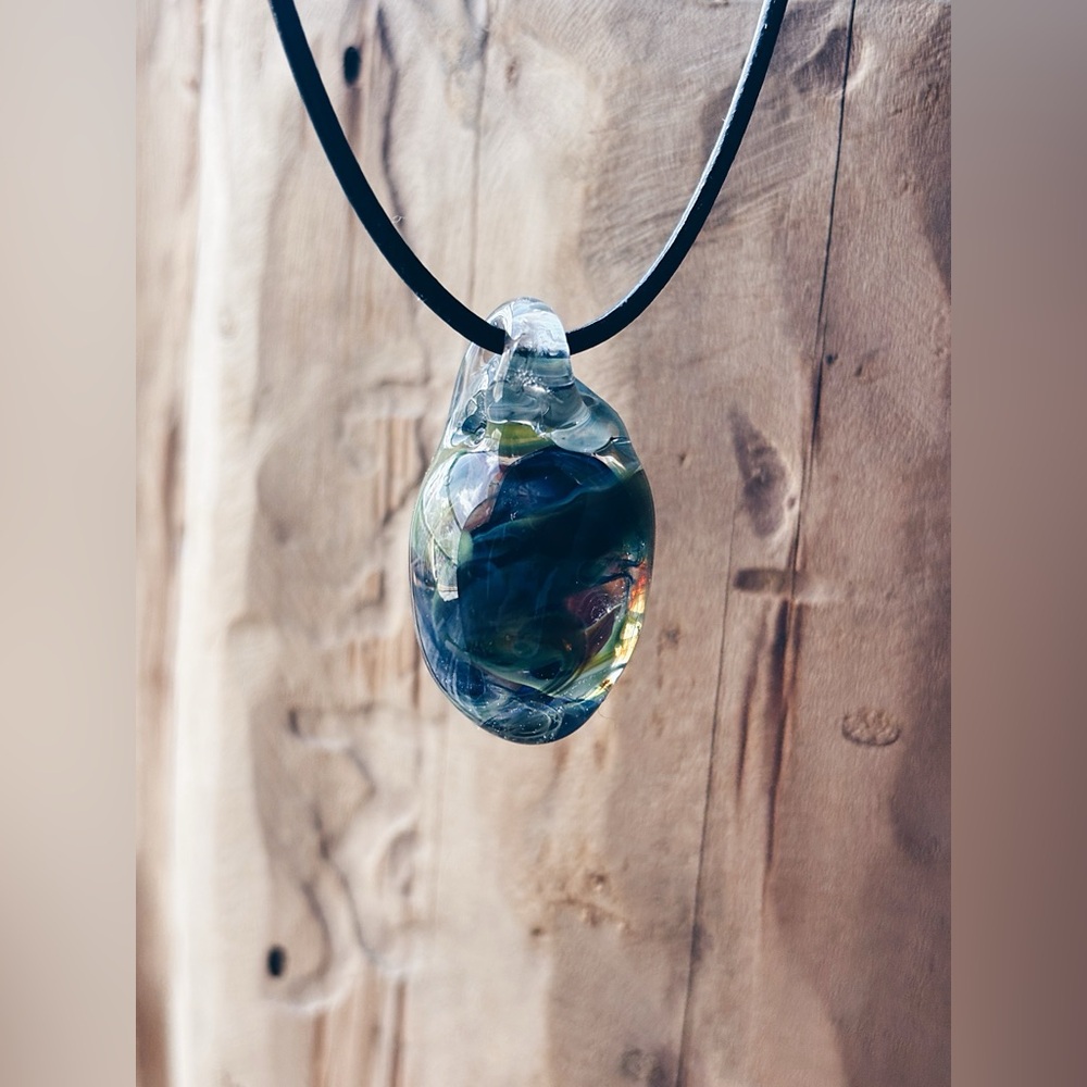OOAK Artisan Borosilicate "Galaxy" Vortex Pendant - Adjustable Art - Picture 15 of 16